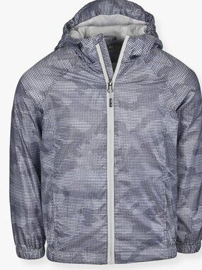 Swiss Alps Lightweight Zip-Up Hooded Jacket Gray Kids Size Large (14/16)